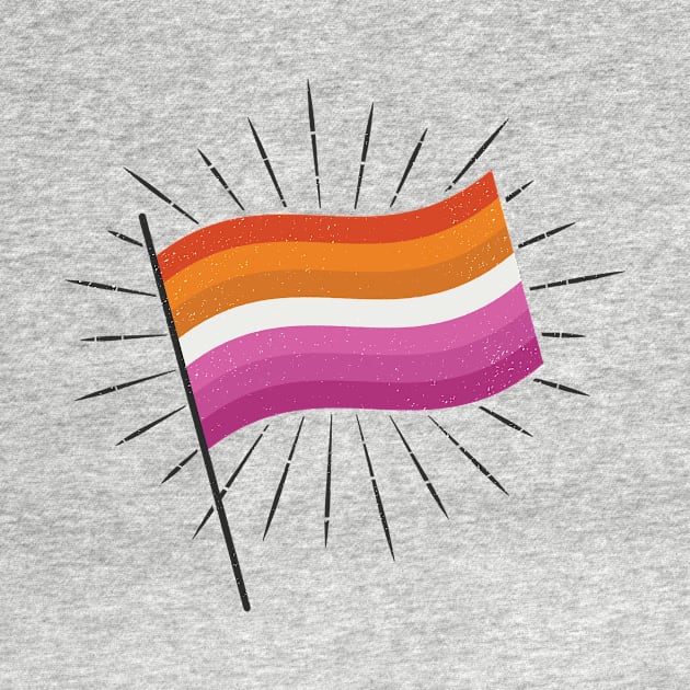 Retro Lesbian Pride Flag by lavenderhearts